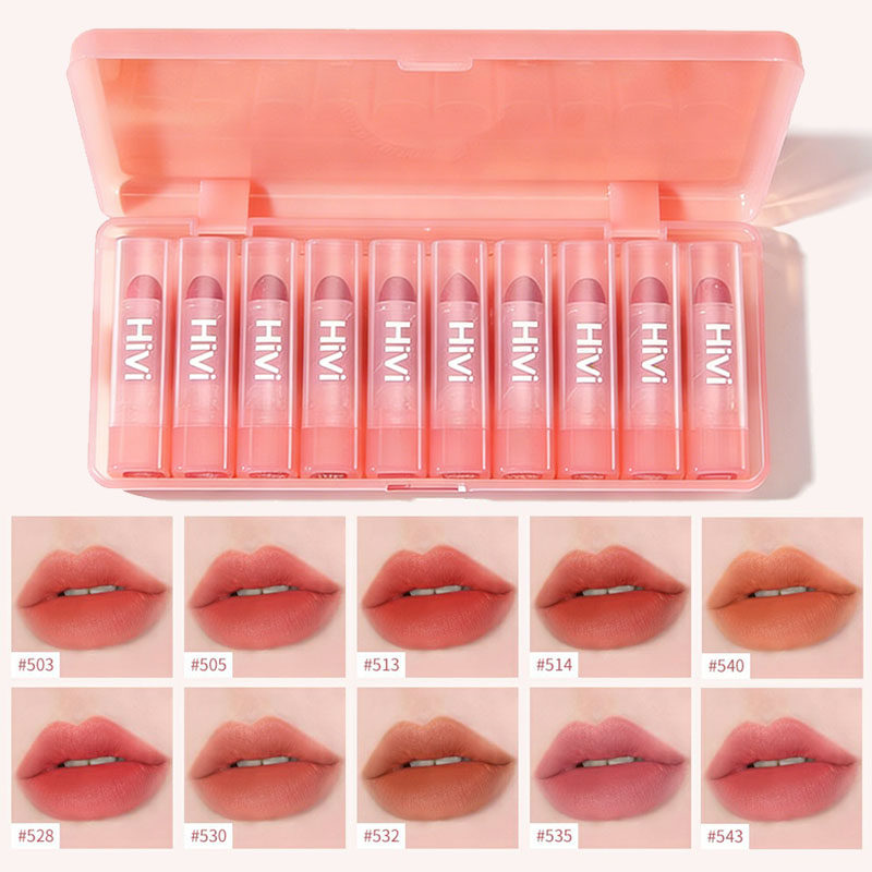 10支整合小样口红套装显白丝绒雾面哑光学生儿童节日舞台表演多色