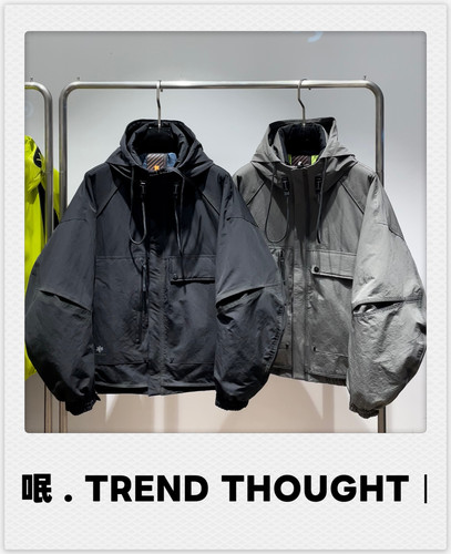 呡 . TREND THOUGHT丨易麦正品保证新款90%白鸭绒加厚连帽羽绒服