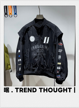 呡 . TREND THOUGHT｜G11赛车服立领夹克外套春款