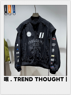 呡 . TREND THOUGHT｜G11赛车服立领夹克外套春款