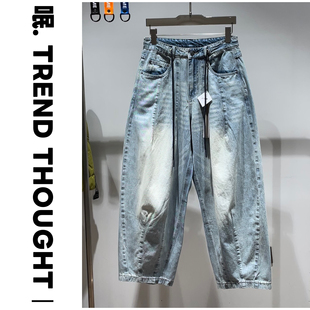 呡 . TREND THOUGHT丨JIUJIN春款复古水洗廓形牛仔