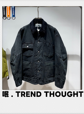 呡.TREND THOUGHT丨新款鹅绒90%牛仔羽绒外套