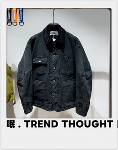 呡.TREND THOUGHT丨新款鹅绒90%牛仔羽绒外套