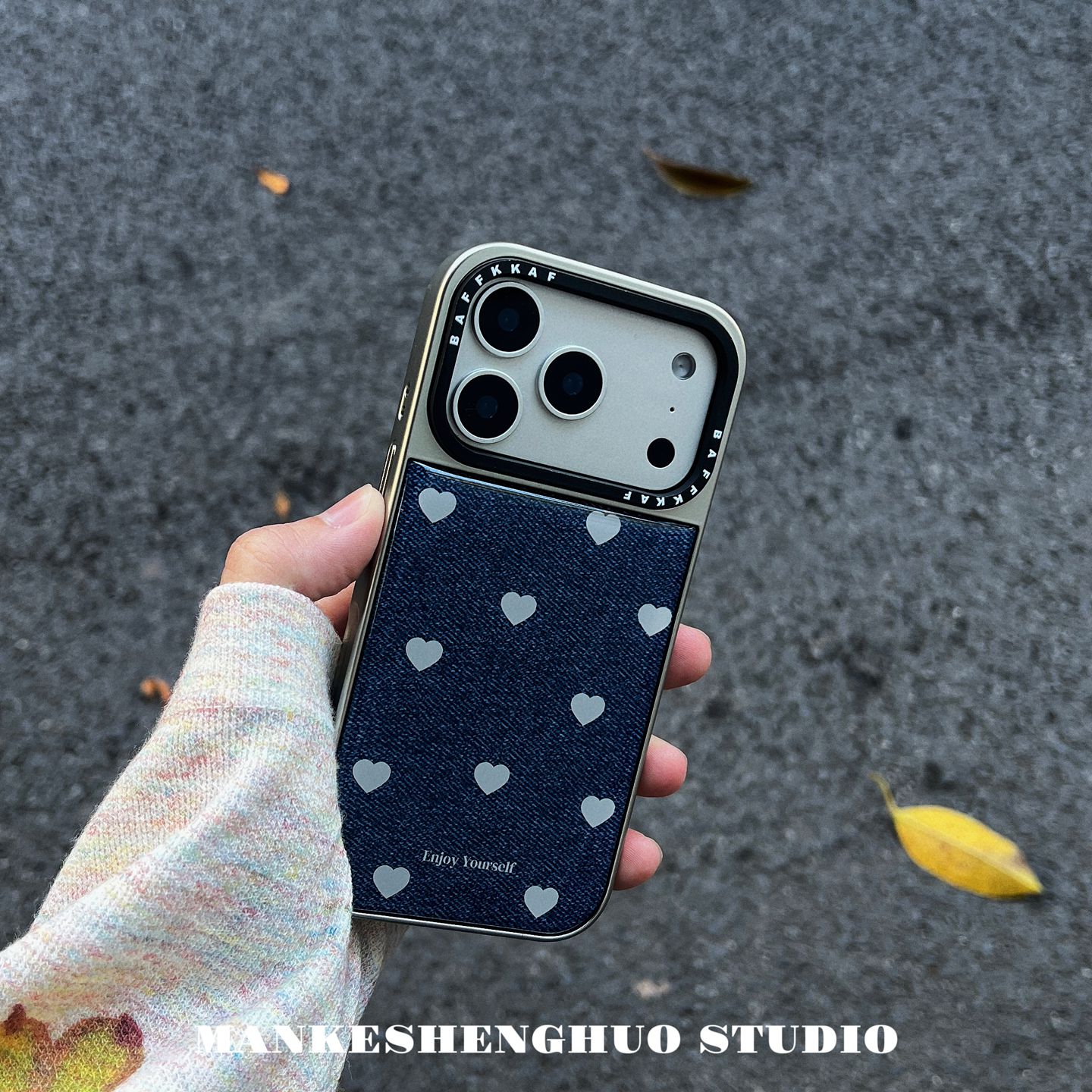 秋冬氛围感ins小众高级感牛仔蓝爱心苹果17手机壳适用iPhone16promax简约15pro电镀银网红男女新款14全