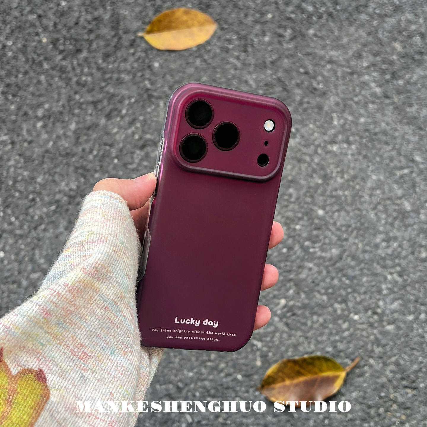 ins韩系简约纯色樱桃红苹果18pro手机壳适用iPhone18promax小众高级17超火新款女16简约肤感磨砂15全包硅胶软