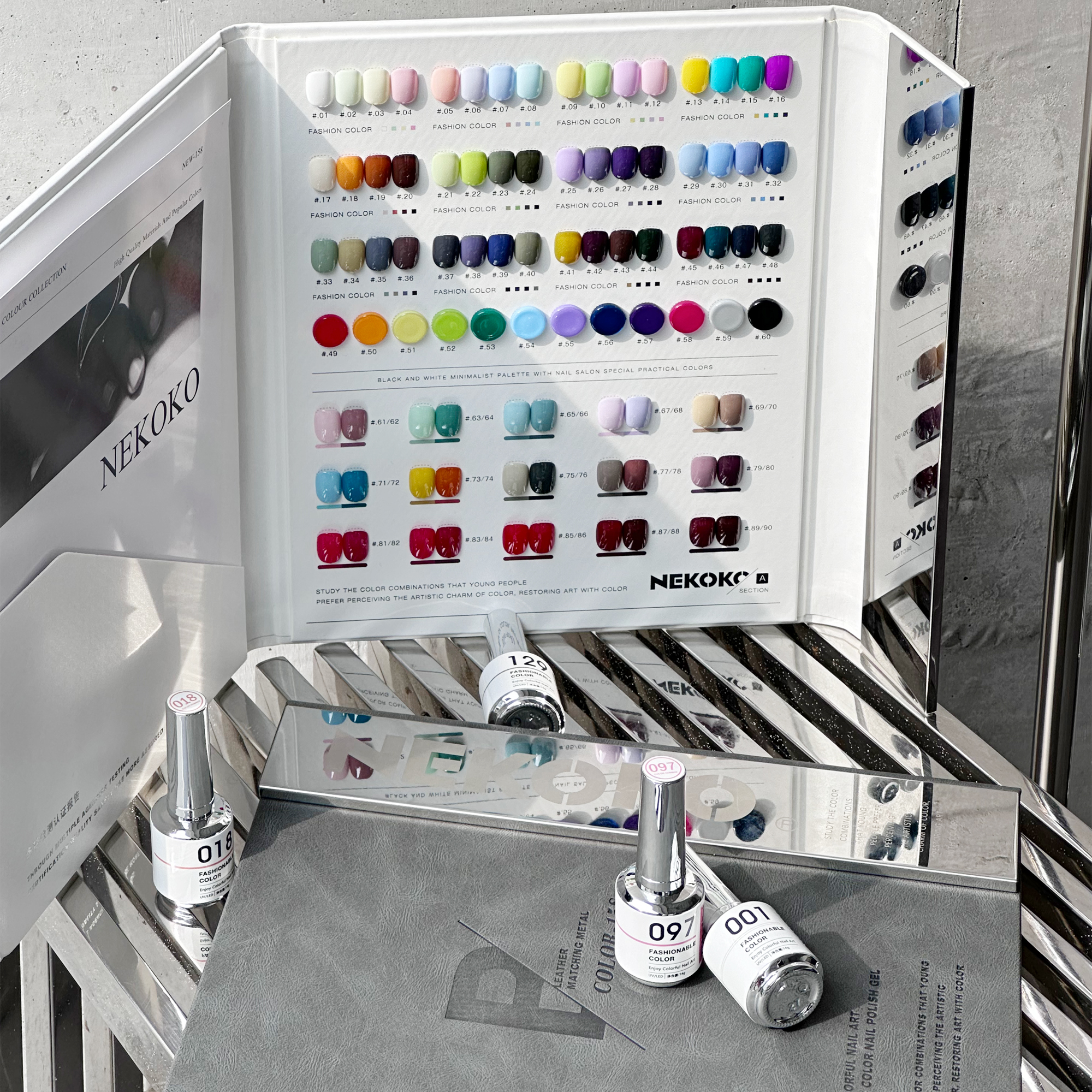 NEKOKO妮可可小银瓶158色#N054-N108 纯色实色美甲瓶装甲油胶