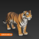 老虎模型建模虎头模型三维老虎3D模型老虎OBJC4FD模型946