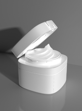 C4D模型面霜膏体洁面保湿模型霜化妆品模型定制OC模型OBJ模型150