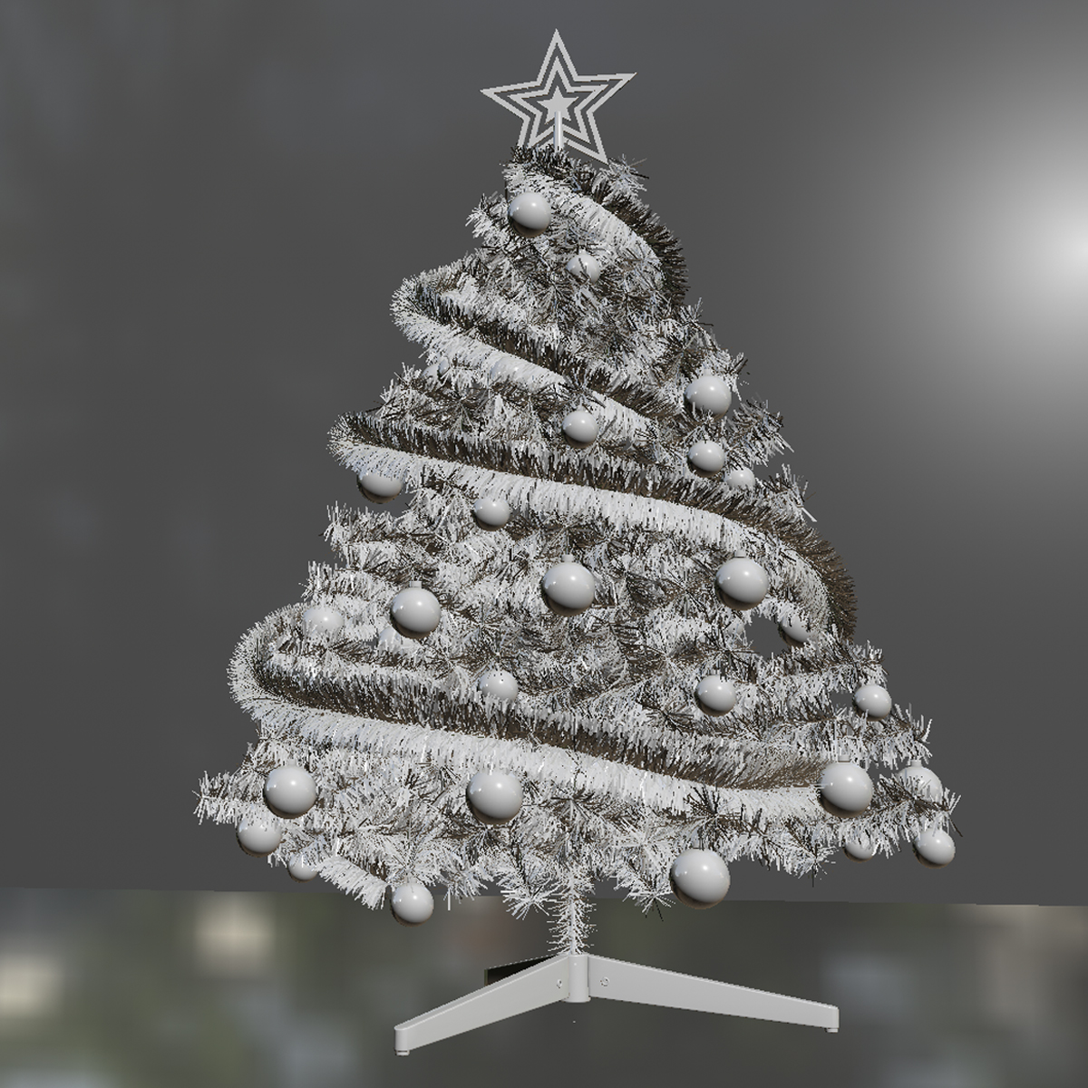 圣诞树三维模型圣诞树木模型C4D模型建模定制458