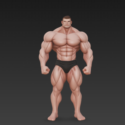 肌肉猛男模型三维男人模型3D肌肉男模型建模定制健身男模型596