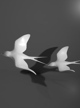 燕子模型小鸟模型鸟模型飞鸟模型三维模型C14D模型犀我模型525