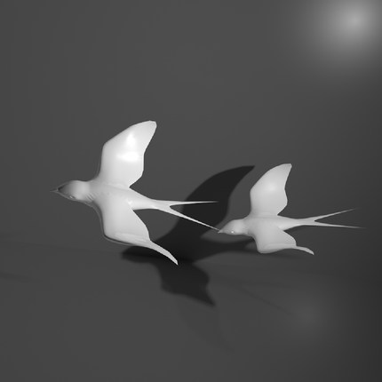 燕子模型小鸟模型鸟模型飞鸟模型三维模型C4D模型犀牛模型525