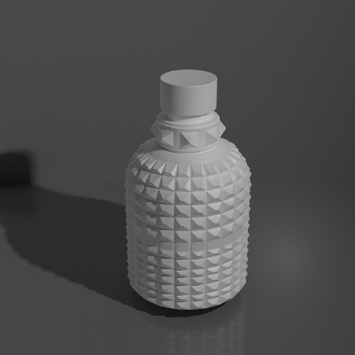 香水瓶子建模三维模型定制玻璃瓶子菱形瓶子模型558