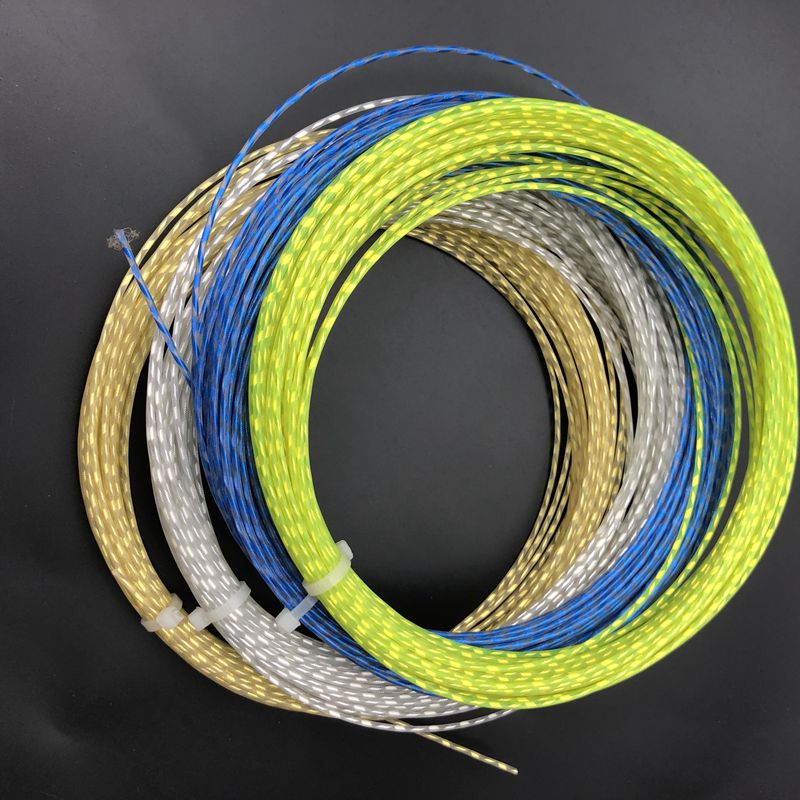 2条夹丝弹性训练尼龙网球拍线