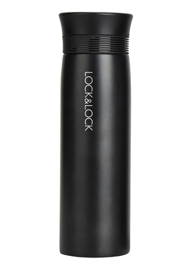 乐扣乐扣 拉恩保温杯 真空防滑不锈钢学生水杯 LHC4119B黑色400m