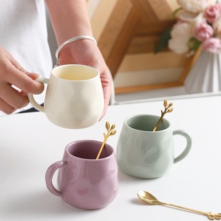轻奢马克杯家用喝水杯茶杯办公室咖啡杯牛奶杯创意高颜值女生