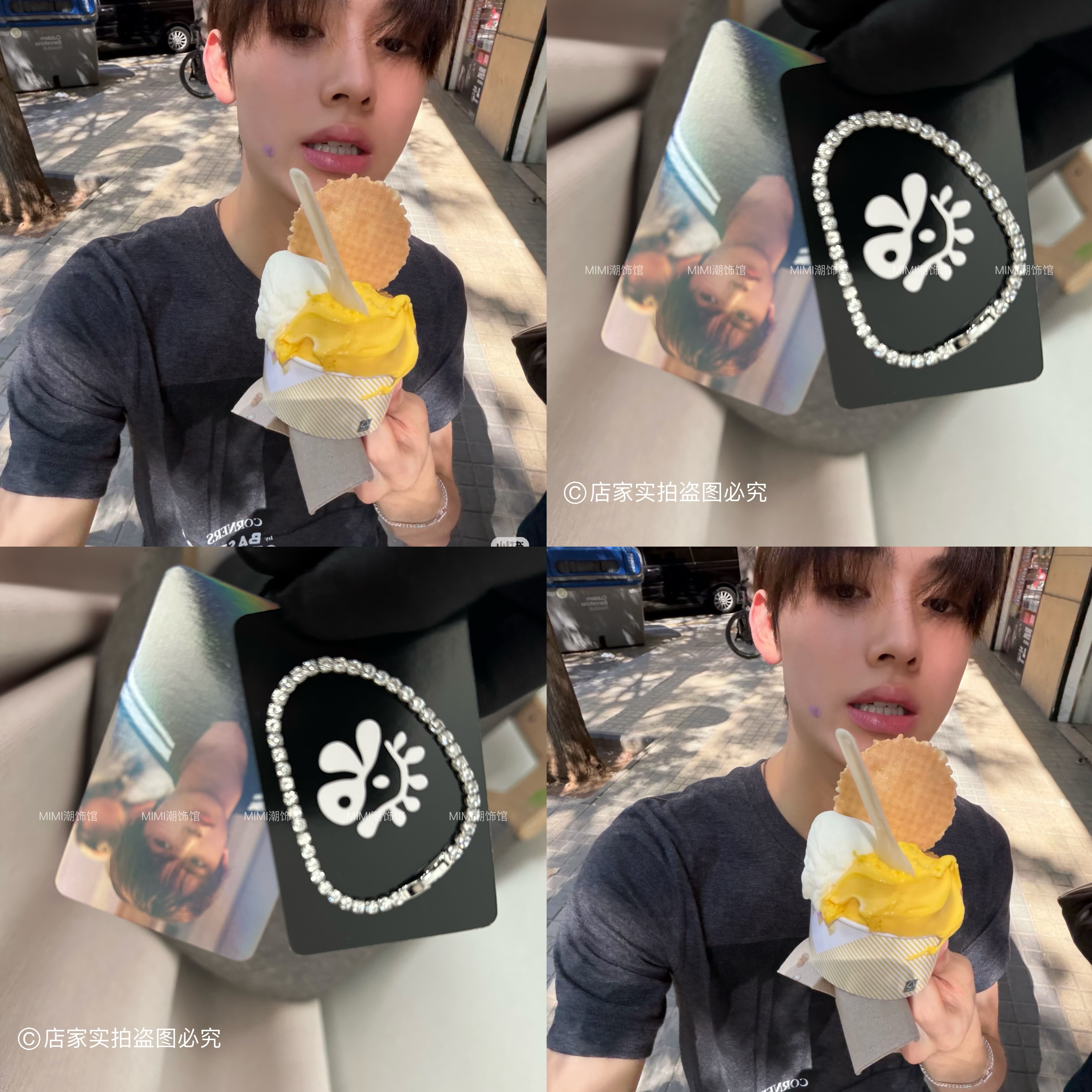 【不掉色】严成玹同款锆石手链爆闪高颜值手串不掉色小红书爆款
