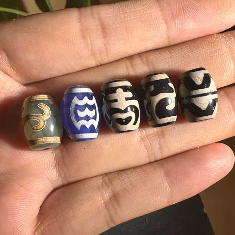 西藏虎牙天珠 藏传三眼天珠 diy佛珠手串顶珠腰珠项链配珠文玩配