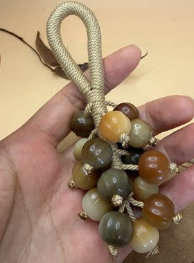 天然菩提葡萄串包挂钥匙扣纯手工编织多子多福手把件