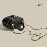 Сумка на одно плечо, маленькая цепь, портативная небольшая сумка, из натуральной кожи, на цепочке