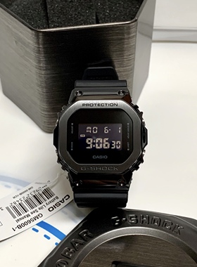 Casio 卡西欧 G-Shock GM5600 黑色 金属 200米防水抗震户外手表