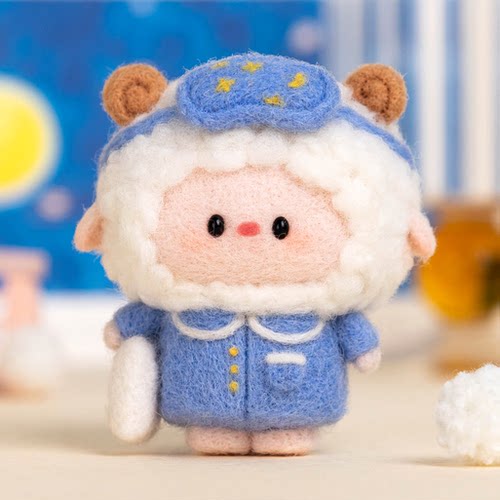 羊毛毡戳戳乐手工diy小猪材料包