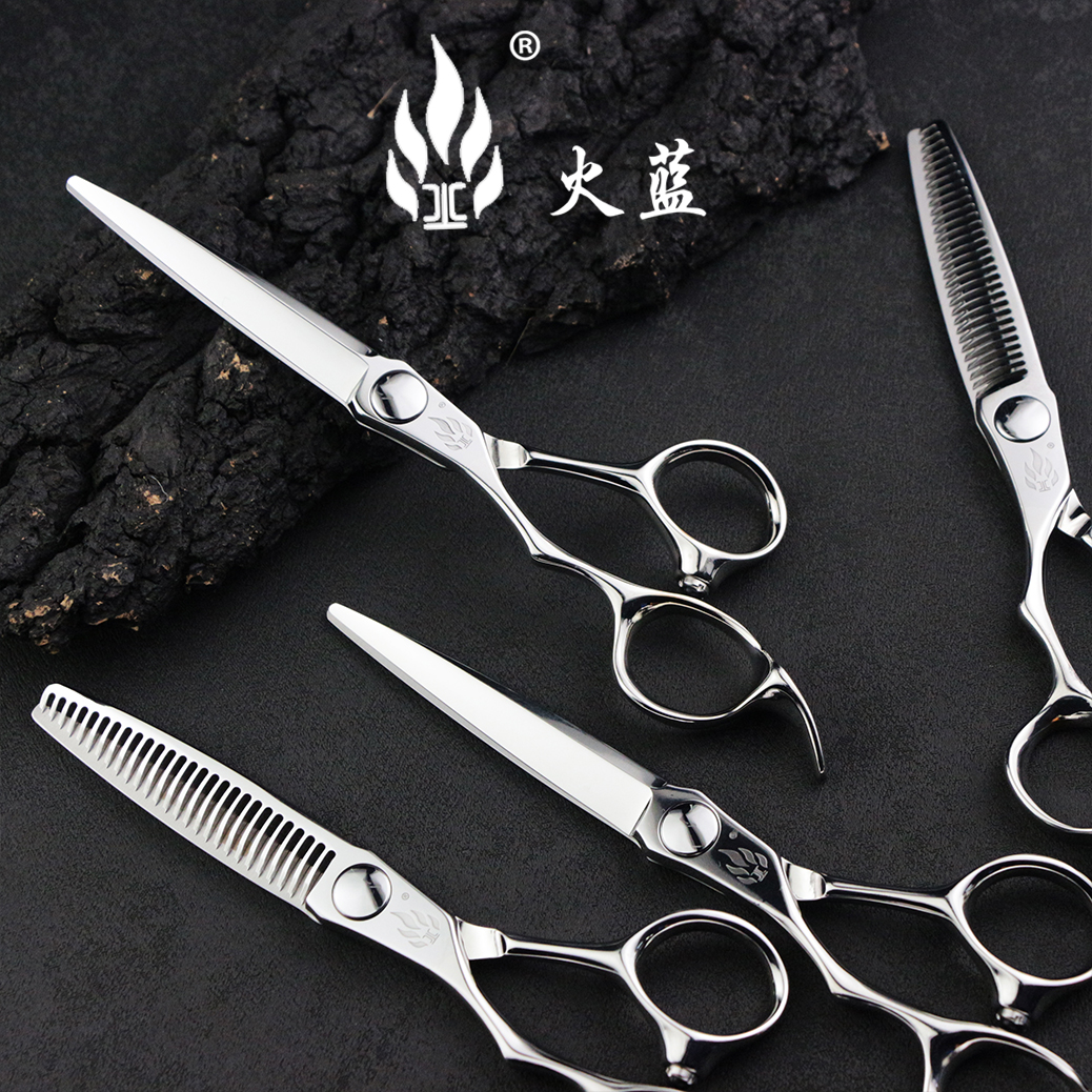 火蓝LHB左手美发剪刀综合剪 平剪无痕牙剪男士打薄 刀磨makan马坎