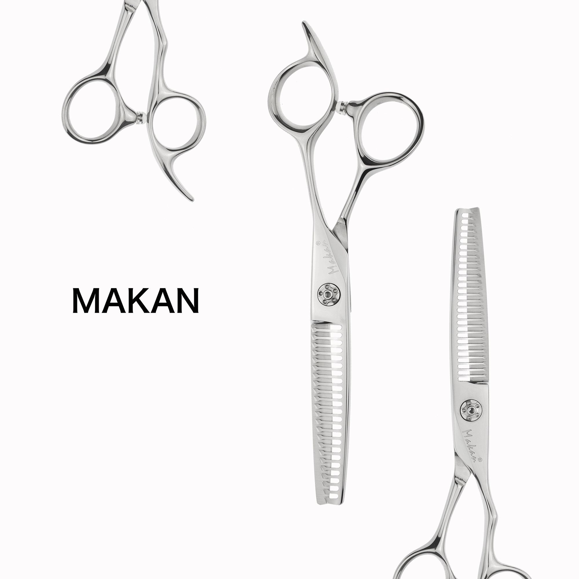 台湾Makan女士超级无痕女发调色牙剪美发打薄剪刀专业去量日式