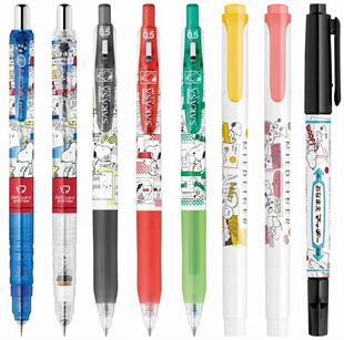 2026新款日本zebra斑马史努比限定中性笔 自动铅笔 荧光笔记号笔