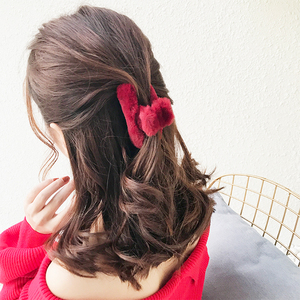 秋冬百搭毛毛发夹