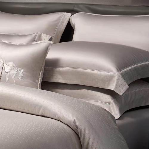 寐MINE2022新款商场同款纯棉长绒棉提花大床单/床笠四件套 筑　