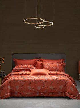 梦洁寐MINE进口埃及长绒棉提花大床单四件套商场同款正 情书16410