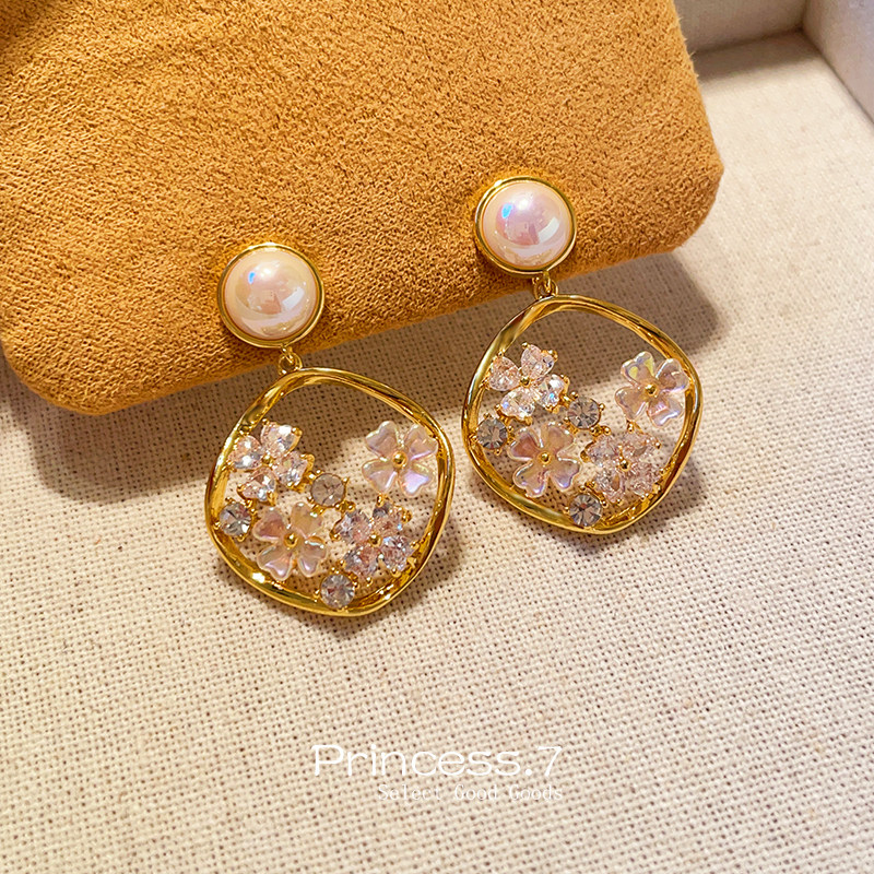 超仙法式宫廷高级感花朵珍珠耳夹女无耳洞蚊香盘耳环小众气质耳饰,饰品/流行首饰/时尚饰品新,耳夹,淘宝优惠券,粉丝福利购,淘宝优惠卷