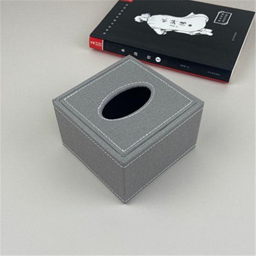 高档皮革方形纸巾盒可定制logo