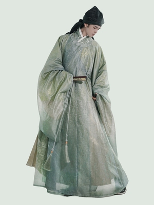如是观汉服织金明制汉服道袍