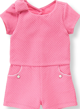 正品 海淘现货 17新 janie and jack 球场女孩 清新粉 连身衣