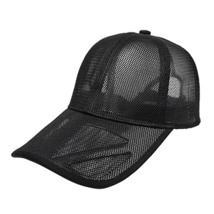 全网眼帽子男棒球帽加长帽檐头顶镂空遮阳帽夏季防晒透气薄鸭舌帽