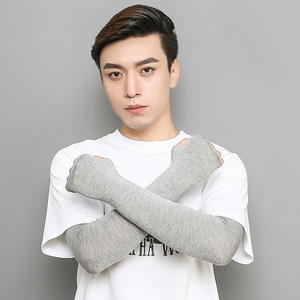 男女大码长款防晒袖套莫代尔棉手套夏薄款骑行运动开车护手臂袖套