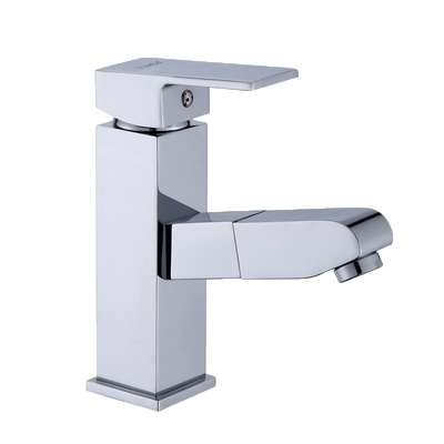 铜抽拉式水龙头冷热单孔面盆可洗