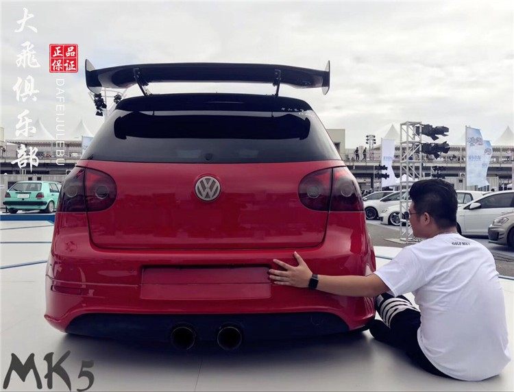 适用高尔夫5 6 7.5 尚酷R 碳纤维 顶翼 定风翼 扰流板 大尾翼包围