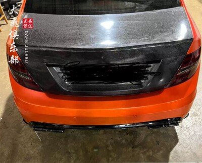 奔驰C级W204碳纤维尾厢盖大包围