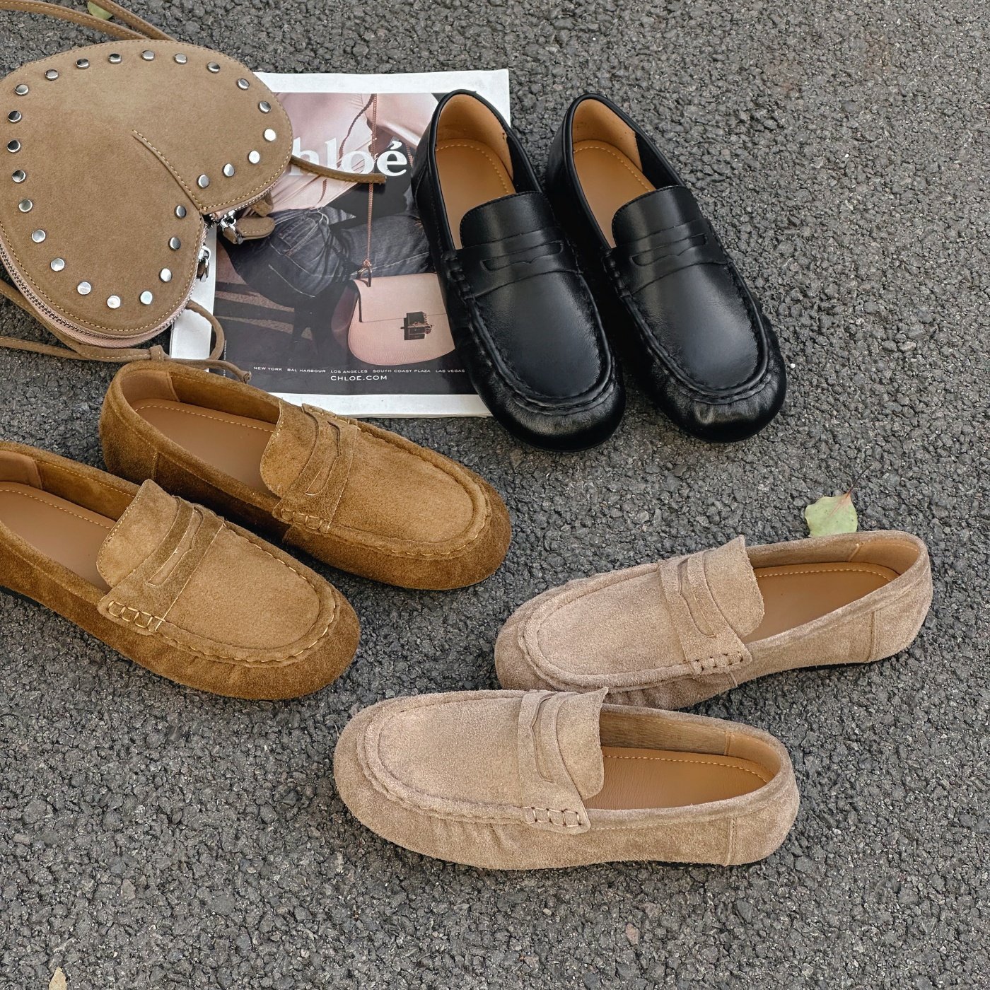 韩版反绒皮乐福鞋女休闲懒人一脚蹬豆豆鞋百搭单鞋女时尚小皮鞋女,女鞋,乐福鞋（豆豆鞋）,淘宝优惠券,粉丝福利购,淘宝优惠卷