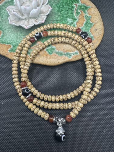 海南4X6原生态鸡油黄星月菩提苹果珠手串手链佛珠加配饰160颗左右