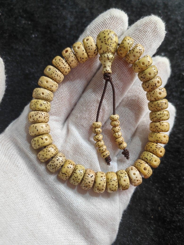 海南原生态星月菩提子5X10直切药片隔片正月单圈手串佛珠36颗