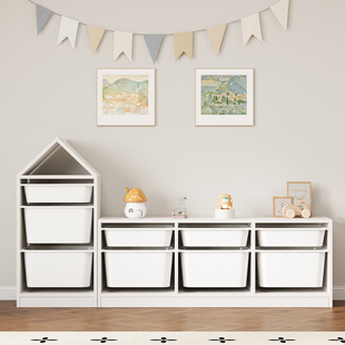 玩具收纳柜儿童玩具置物架多层收纳架客厅落地大容量收纳整理柜子