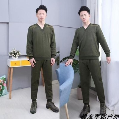 库存老货冬季厚款保暖防寒套装