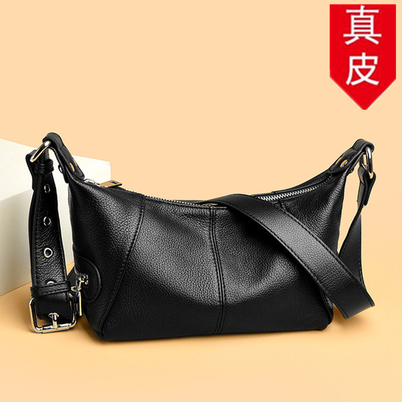 真皮软皮腋下包女2026新款黑色大容量斜挎包高级感小方包单肩包
