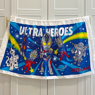 出口日单浴巾 外贸日系卡通奥特曼超人迪加欧布赛罗沙滩温泉浴裙