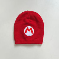 Export original order children's hats, cartoon Mario winter warm knitted hats and gloves for boys thumbnail 3
