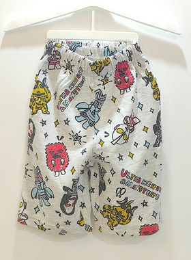 出口日单奥特曼儿童短裤 外贸男童夏季卡通超人水印图案休闲中裤